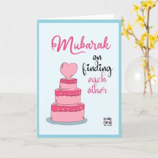 Engagement Cake Karte (Gelbe Blume)