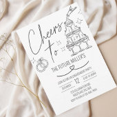 Engagement, Cheers, Modern, wedding Einladung