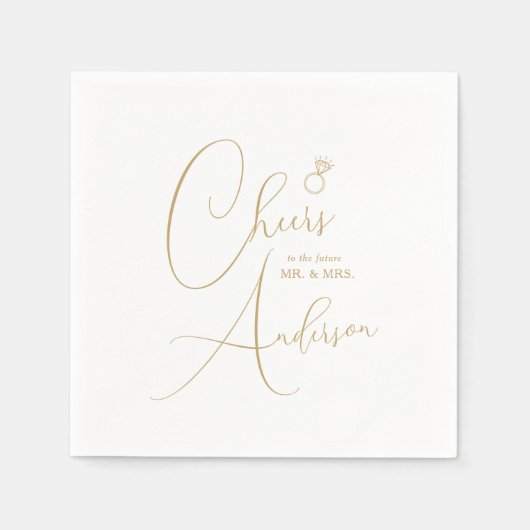 Engagement Cheers to the future Mr. and Mrs. Serviette (Vorderseite)