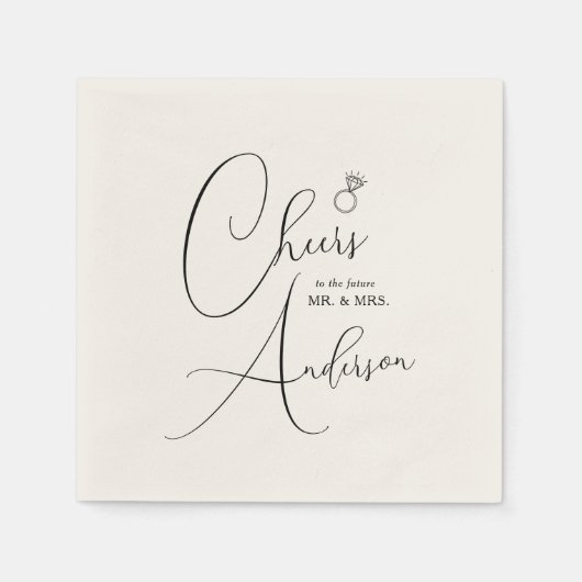 Engagement Cheers to the future Mr. and Mrs. Serviette (Vorderseite)