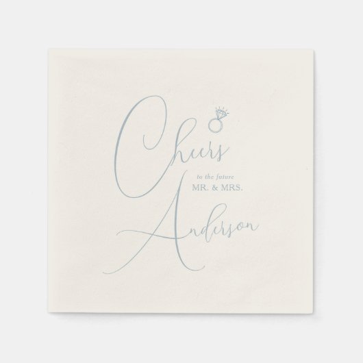 Engagement Cheers to the future Mr. and Mrs. Serviette (Vorderseite)