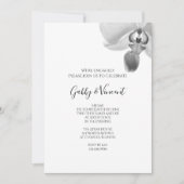 Engagement der schwarzen und weißen Orchideen Einladung (Vorderseite)