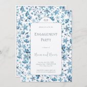 Engagement für kleine Blütenblumen Einladung (Vorne/Hinten)