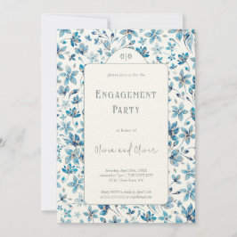 Engagement für kleine Blütenblumen Einladung