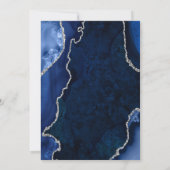 Engagement für Navy Blue und Silver Agate Einladung (Rückseite)