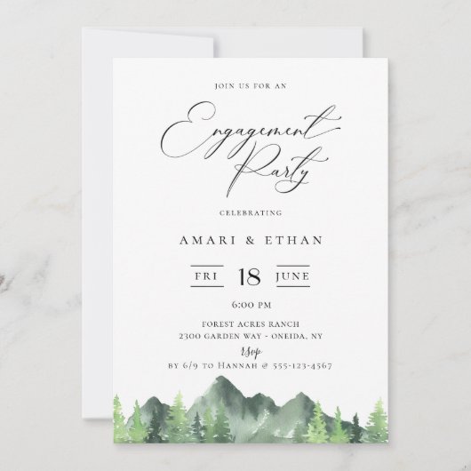 Engagement für Wälder im Wald Einladung (Vorderseite)