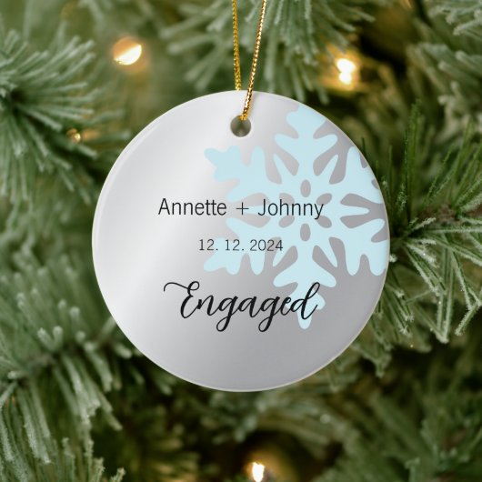 Engagement Ornament, Engaged Ornament, Bridal Keramik Ornament (Baum)
