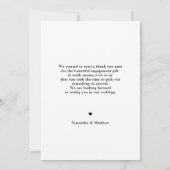 Engagement Partei Dankeschön Karte (Rückseite)