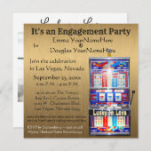 Engagement Partei Glück in Liebe Einladung (Vorne/Hinten)