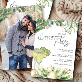 Engagement Partei Margaritas und Mistletoe Foto Einladung
