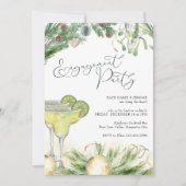 Engagement Partei Margaritas und Mistletoe Foto Einladung (Vorderseite)