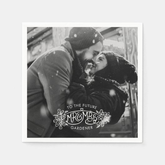 Engagement Partei mistletoe fügen Sie Ihr eigenes  Serviette (Vorderseite)