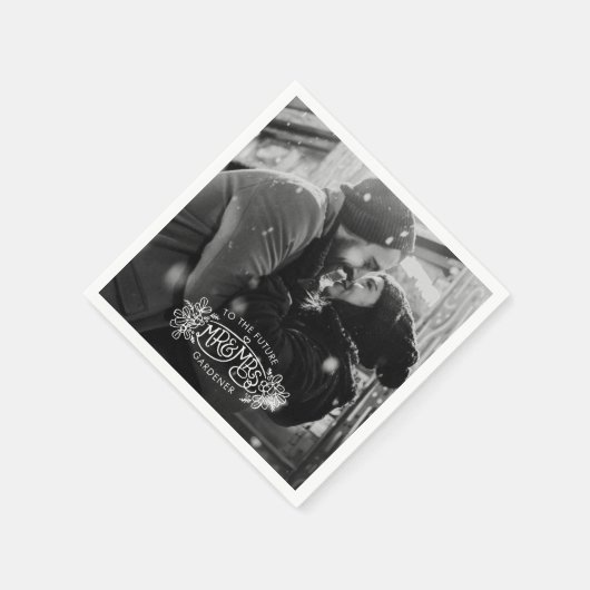 Engagement Partei mistletoe fügen Sie Ihr eigenes  Serviette (Ecke)