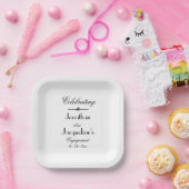 Engagement Partei Moderne schicke Personalisierte Pappteller (Party)