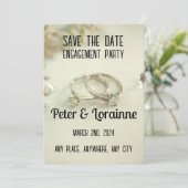 Engagement Partei - Save the Date. bearbeitbar Einladung (Stehend Vorderseite)