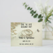 Engagement Partei - Save the Date. bearbeitbar Postkarte (Stehend Vorderseite)