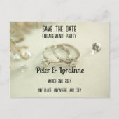 Engagement Partei - Save the Date. bearbeitbar Postkarte (Vorderseite)