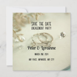 Engagement Partei - Save the Date. Editable Invita Einladung