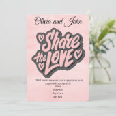 Engagement Partei - Teilen Sie die Liebe. Editable Einladung (Stehend Vorderseite)