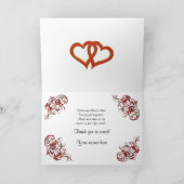 Engagement Partei Vielen Dank für Ihre Karte Wein (Innenseite)