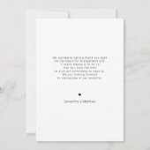 Engagement Partei Vielen Dank Karte mit Foto (Rückseite)