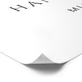 Engagement Party Elegante Kalligrafie willkommen Poster (Ecke)