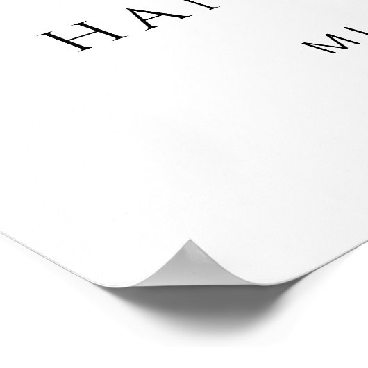 Engagement Party Elegante Kalligrafie willkommen Poster (Ecke)