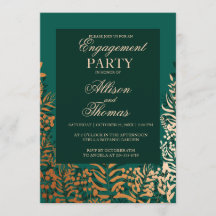 Engagement Party Emerald Gold Kraut