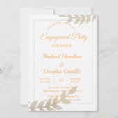 Engagement Party goldfarben Einladung (Vorderseite)