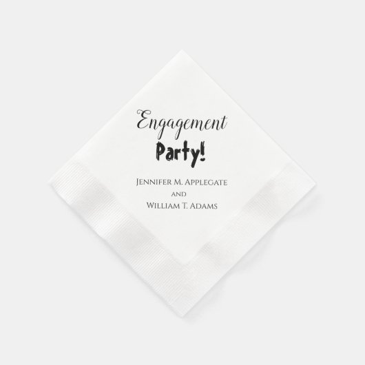 Engagement Party Hochzeit Napkins Personalisiert Serviette (Ecke)