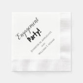 Engagement Party Hochzeit Napkins Personalisiert Serviette (Vorderseite)