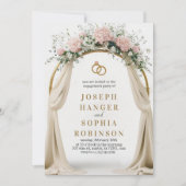 Engagement party invitation with floral arch einladung (Vorderseite)