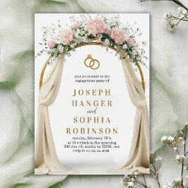 Engagement party invitation with floral arch einladung