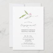 Engagement Party Invitations Christmas Botanicals Einladung (Vorderseite)