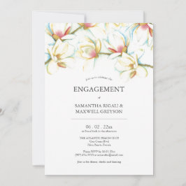Engagement Party Invitations Watercolor Flowers
