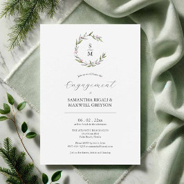 Engagement Party Invitations Winter Botanical Einladung