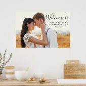 Engagement Party Modernes Foto Begrüßungspaket Poster (Küche)