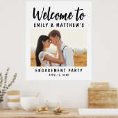 Engagement Party Modernes Foto Willkommen Poster (Küche)