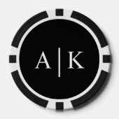 Engagement Party Monogram Photo Poker Chip (Vorderseite)