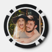 Engagement Party Monogram Photo Poker Chip (Rückseite)