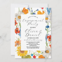 Engagement Party Paare Dusche Sommer Florals