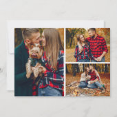 Engagement Party Rustikales Holz & Red Poppy 4-Fot Einladung (Rückseite)