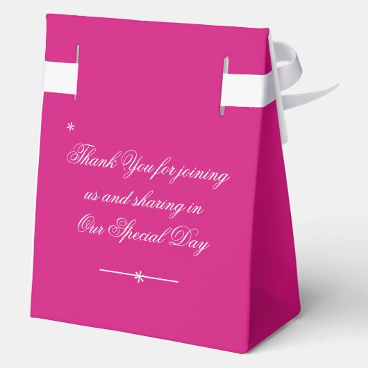 Engagement Party Schöne Magenta Script Chic Geschenkschachtel (Rückseite)