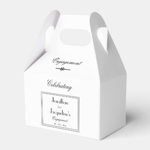 Engagement Party Vielen Dank Elegante Chic Geschenkschachtel