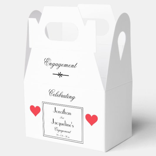 Engagement Party Vielen Dank Geschenk Elegant Geschenkschachtel (Geöffnet)