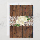 Engagement Party Wood Lights Lace Einladung (Rückseite)