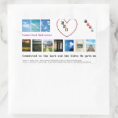 Engagement und Bücher Rechteckiger Aufkleber (Tasche)