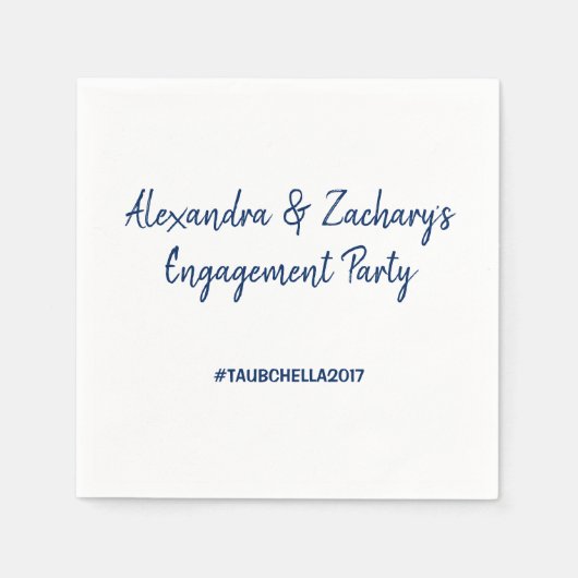Engagement von Napkins bei der Hashtag-Marine Serviette (Vorderseite)