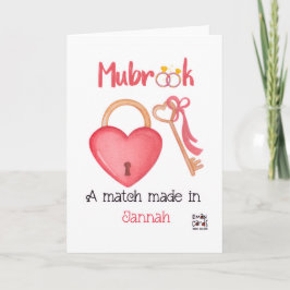 Engagement Wishes with a Heart  Karte