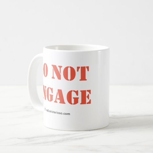 Engagieren Sie sich nicht Tasse (Vorderseite Links)